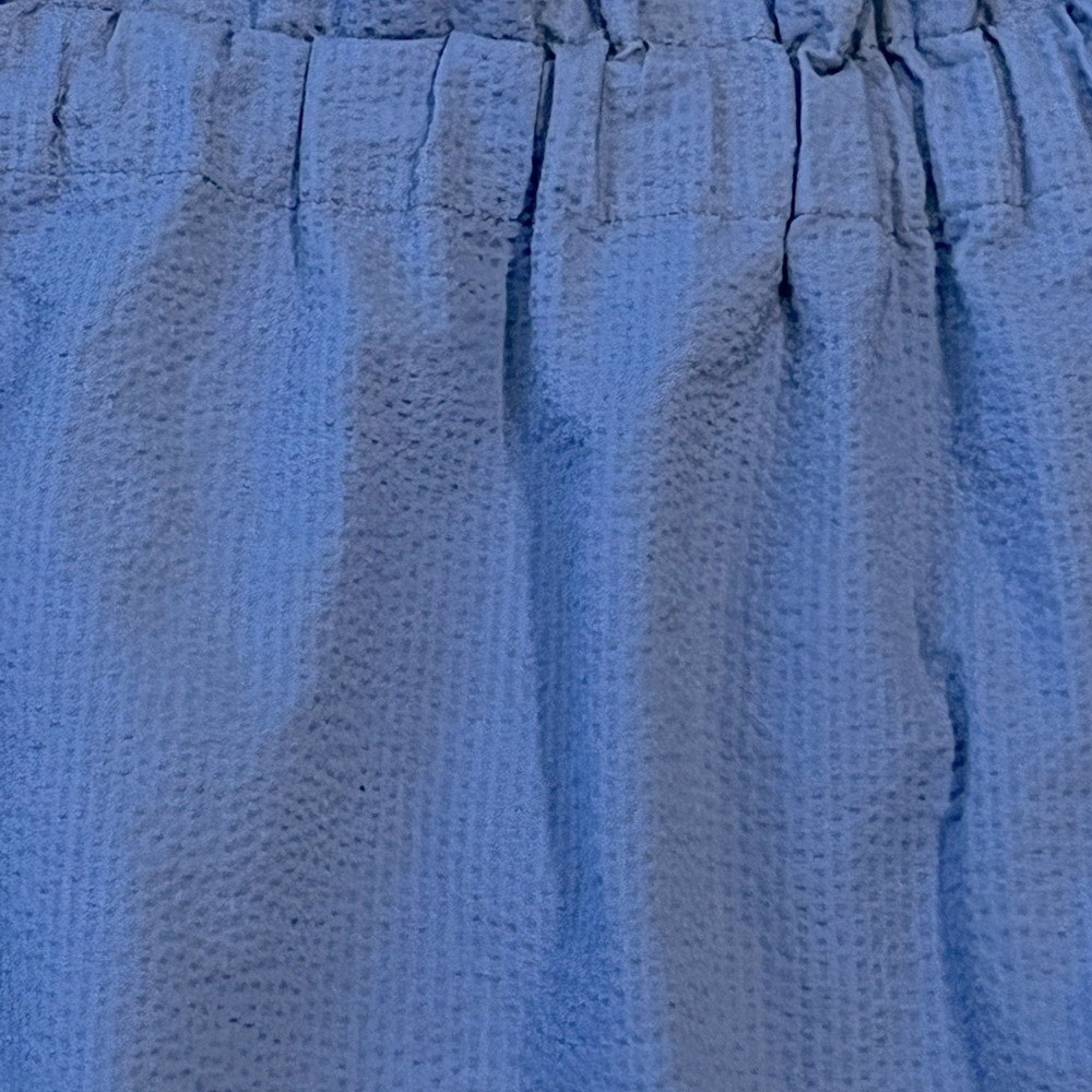 Lauren James womens mini skirt blue scalloped pull on relaxed fit M resort beach - Picture 6 of 13